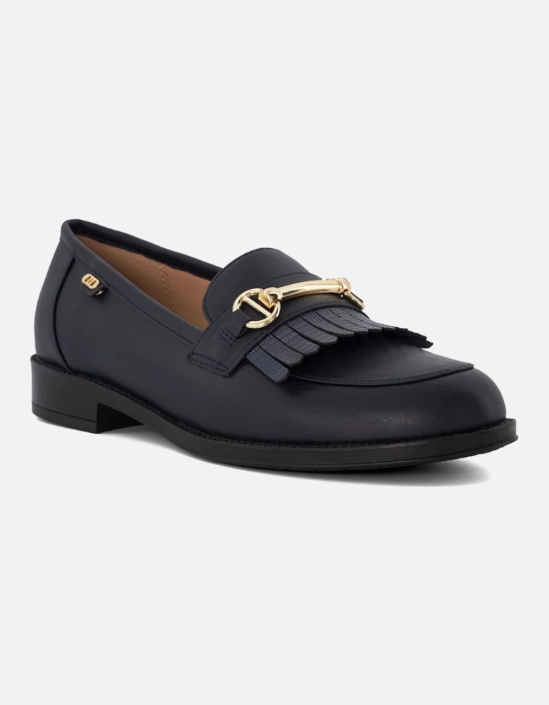 Ladies Gesture - Metal-And-Fringe Trim Snaffle Loafers