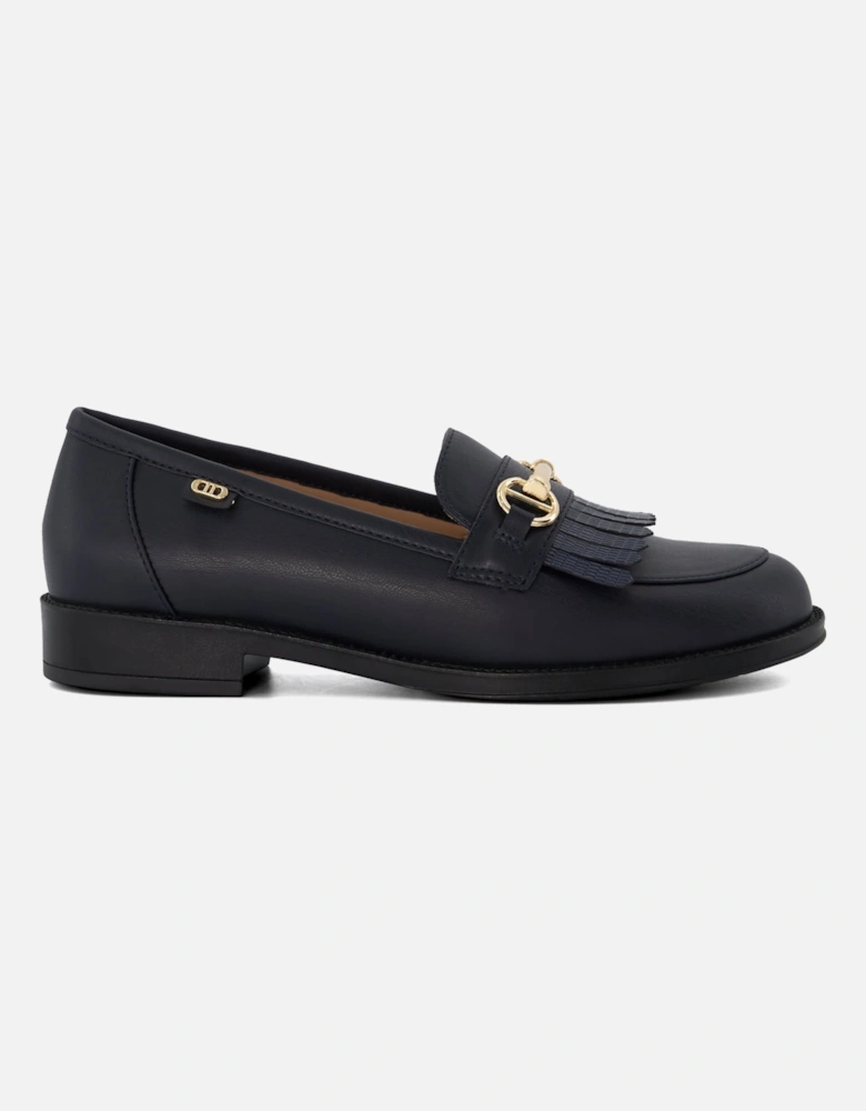 Ladies Gesture - Metal-And-Fringe Trim Snaffle Loafers