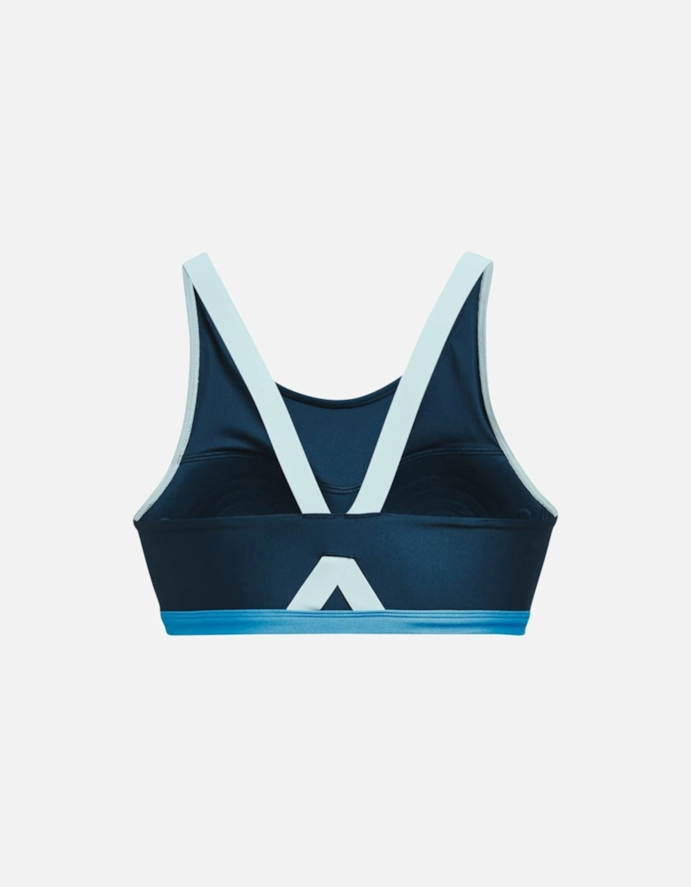 Womens UA Infinity Mid High Neck Shine Bra