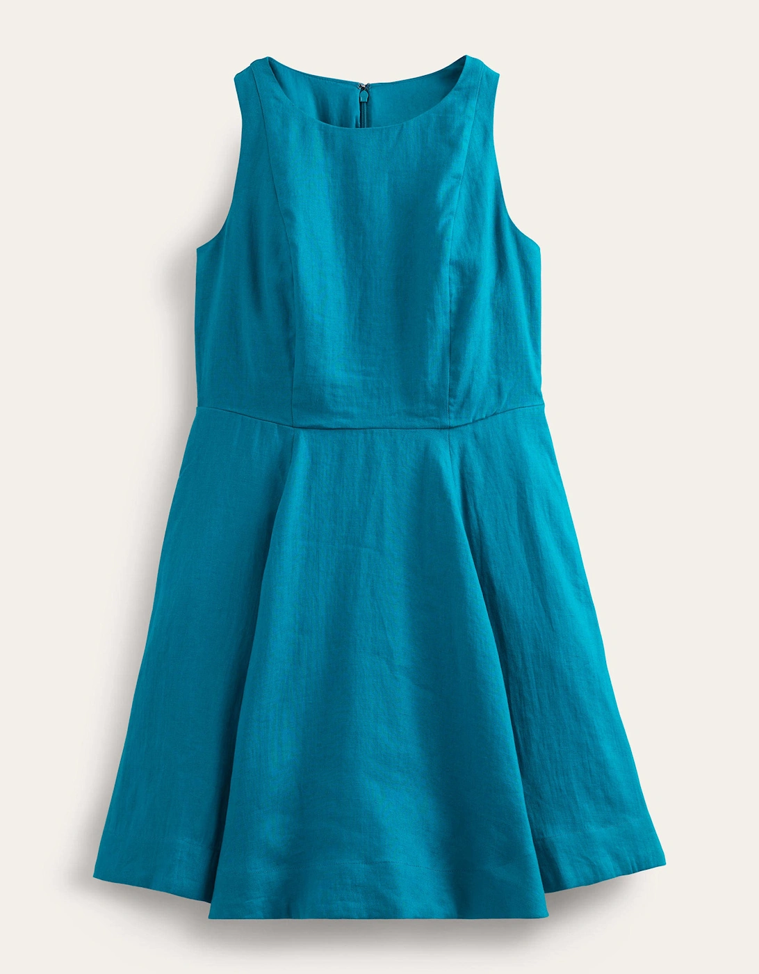 Fit-and-Flare Linen Mini Dress