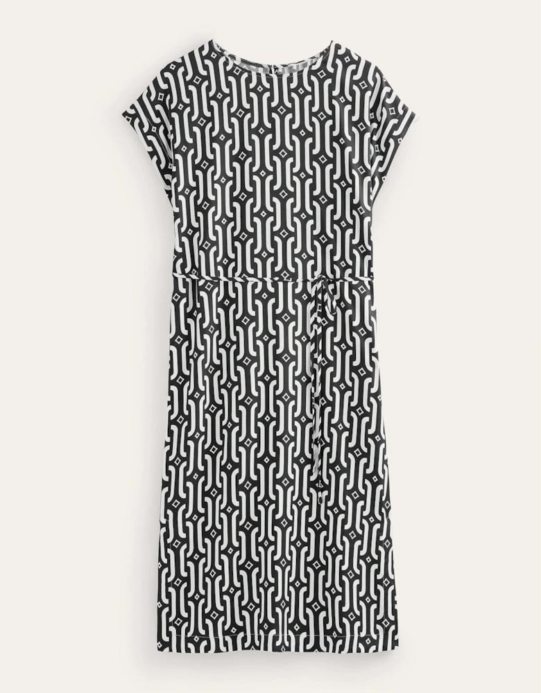 Short Sleeve Column Midi Dress