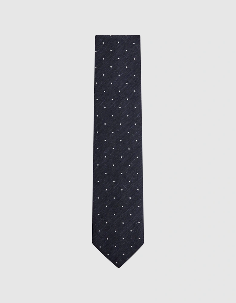 Silk Textured Polka Dot Tie