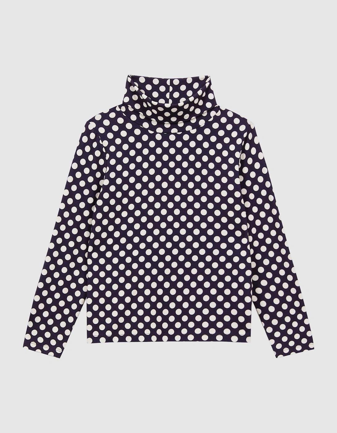 Polka Dot Roll Neck Top, 2 of 1
