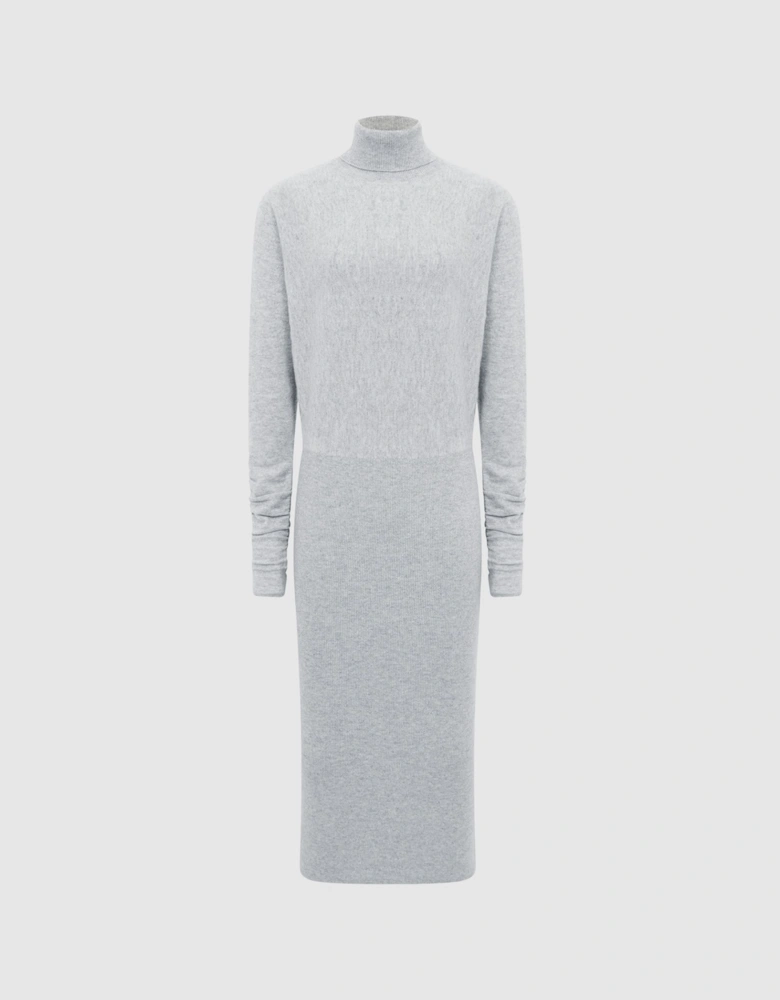 Cashmere Roll Neck Knitted Dress