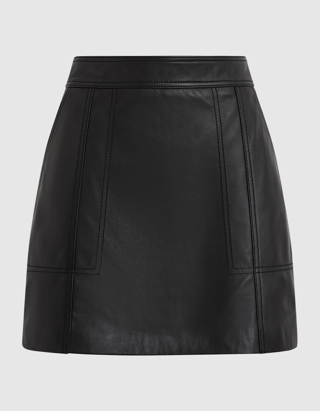 Leather High Rise Mini Skirt, 2 of 1