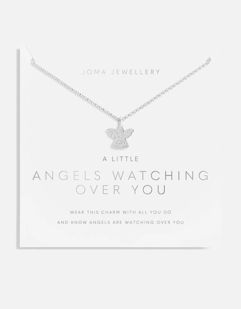 A Little Angels Watching Over You Silver-Tone Necklace