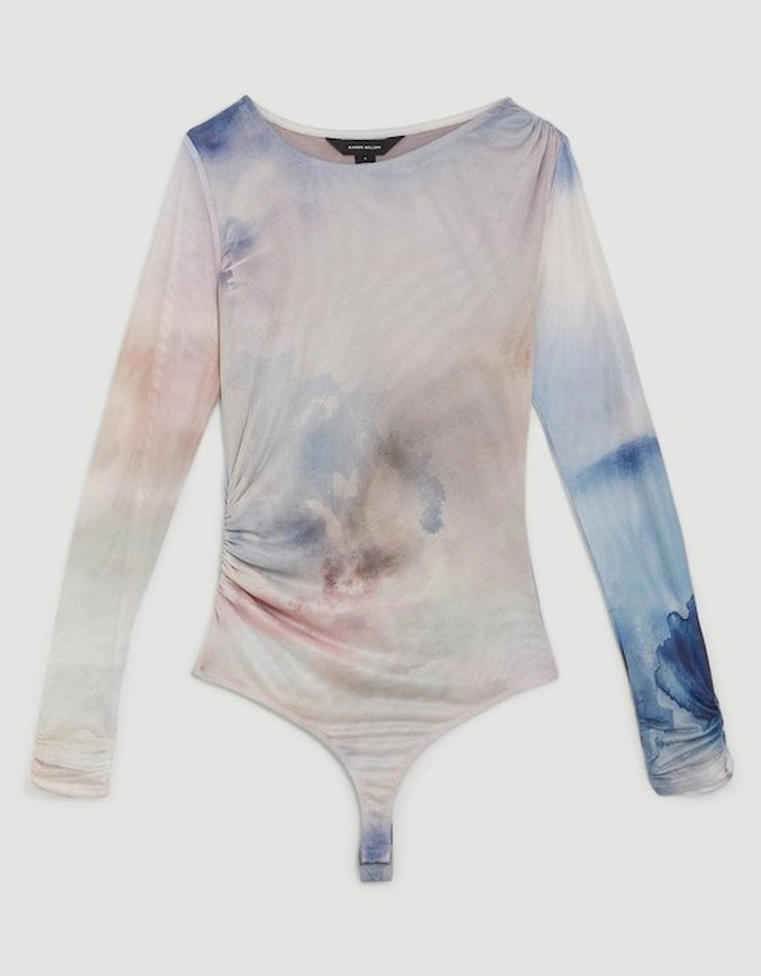 Cloud Printed Mesh Jersey Bodysuit