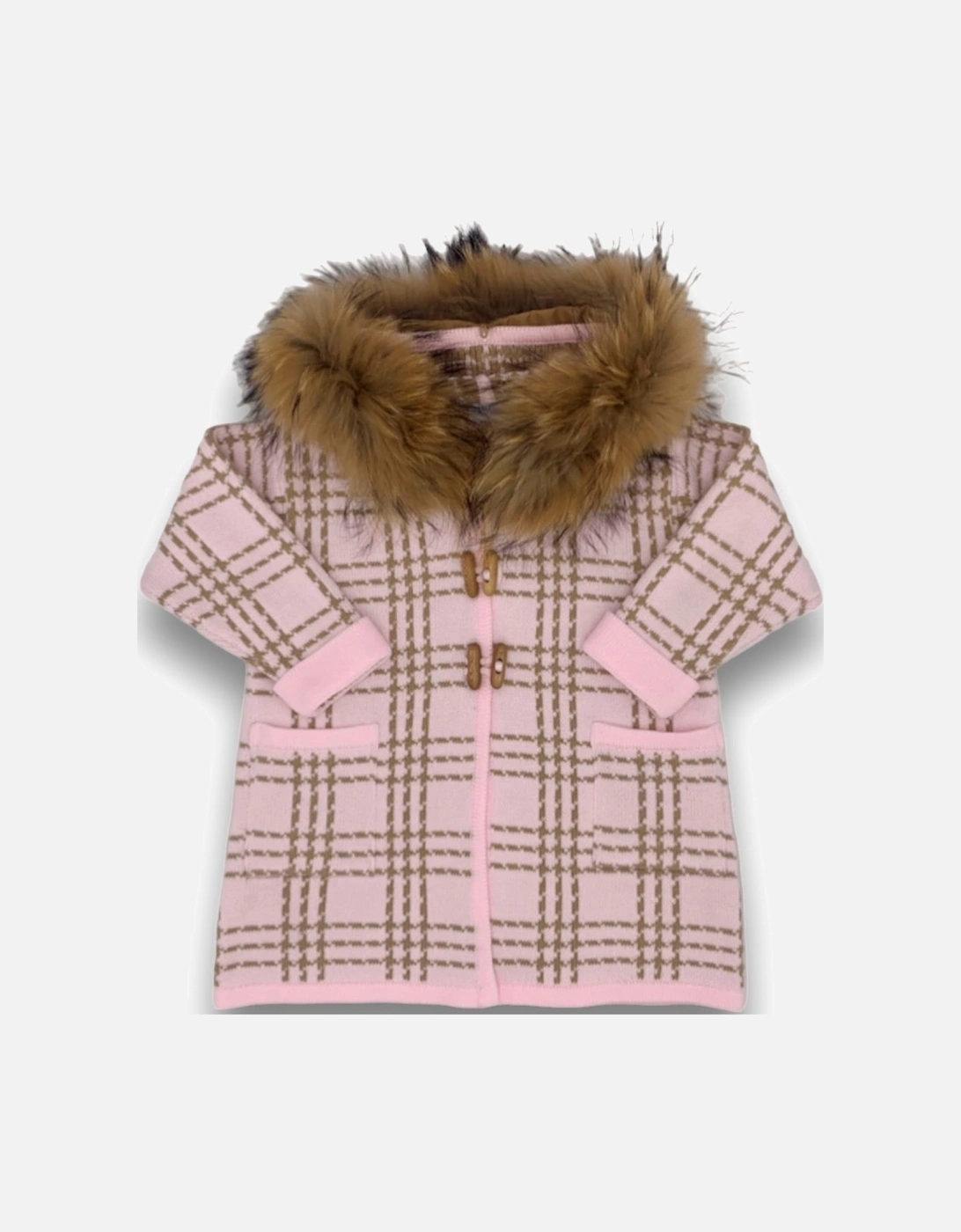 Pink Long Fur Hooded Cardigan, 6 of 5