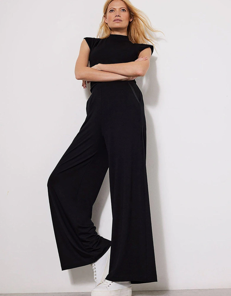 Black Palazzo Wide Trousers