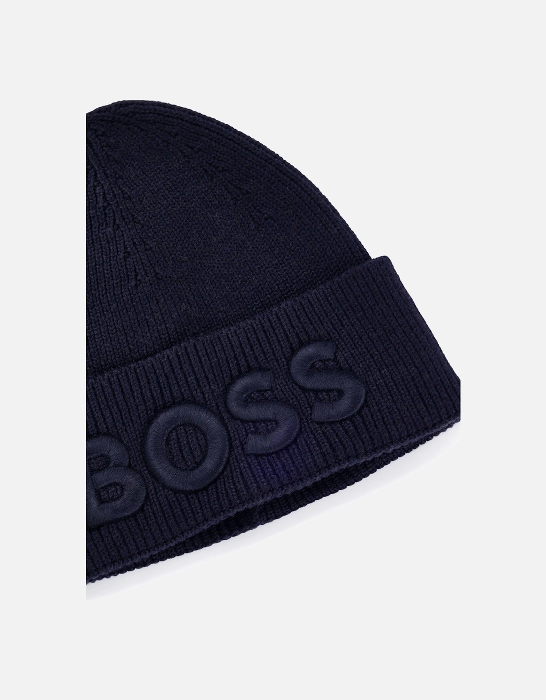 Boss Afox Beanie Hat Dark Blue