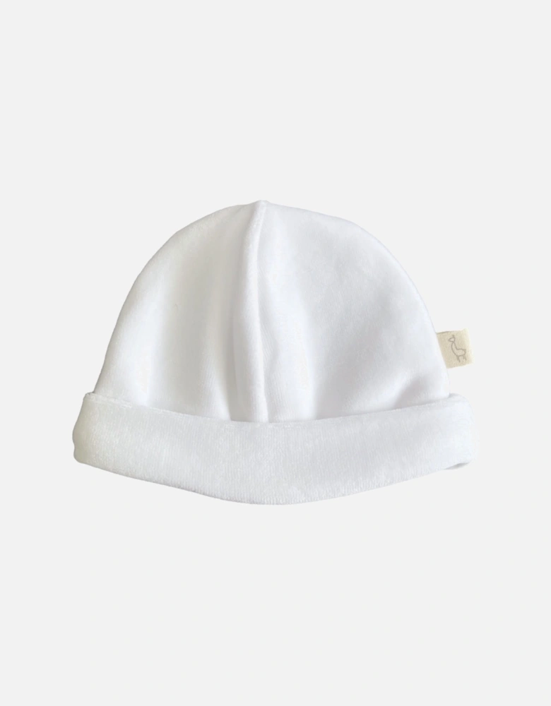 White Velour Angel Wing Hat