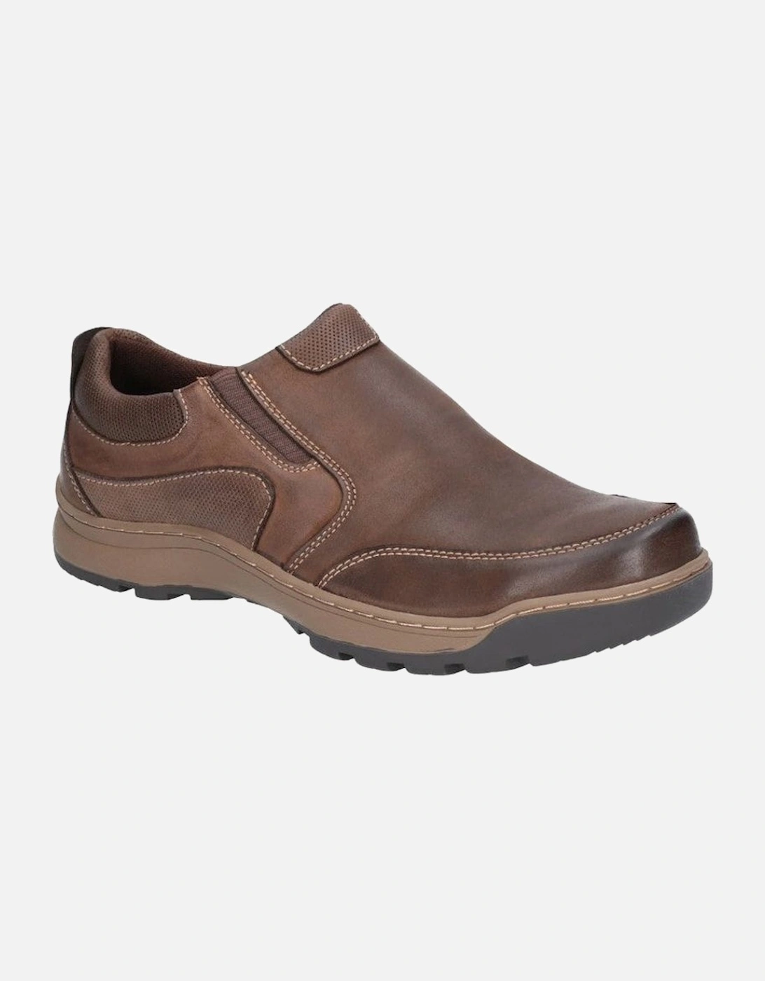 Jasper slip on shoe in Brown leather, 2 of 1