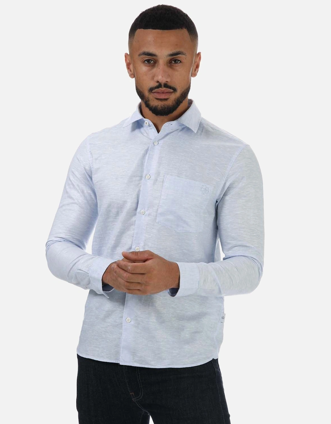 Mens Remark Smart Linen Shirt