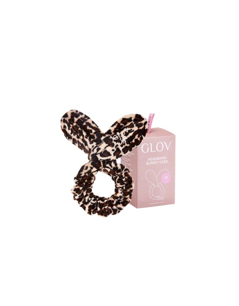 GLOV® Cheetah Bunny Ears Hair Protecting Headband and Hair Tie Set - GLOV