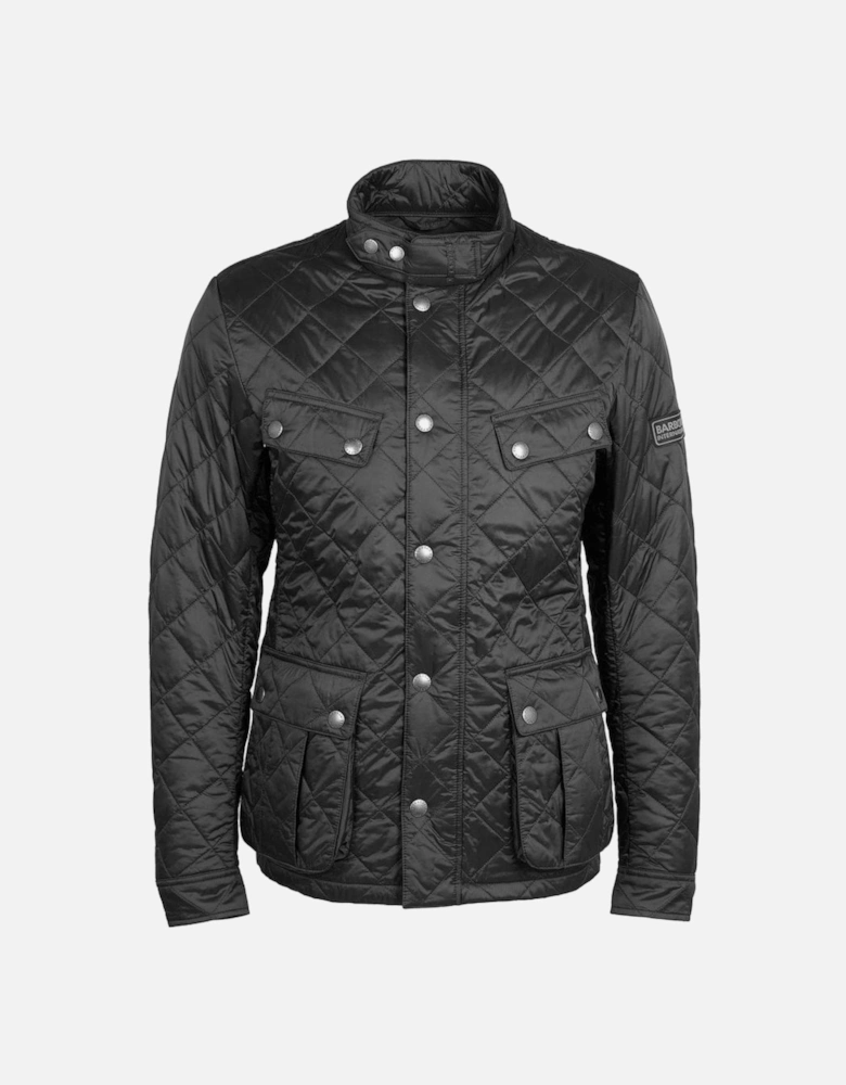 Barbour Men's Black Tourer Ariel Polarquilt Jacket.