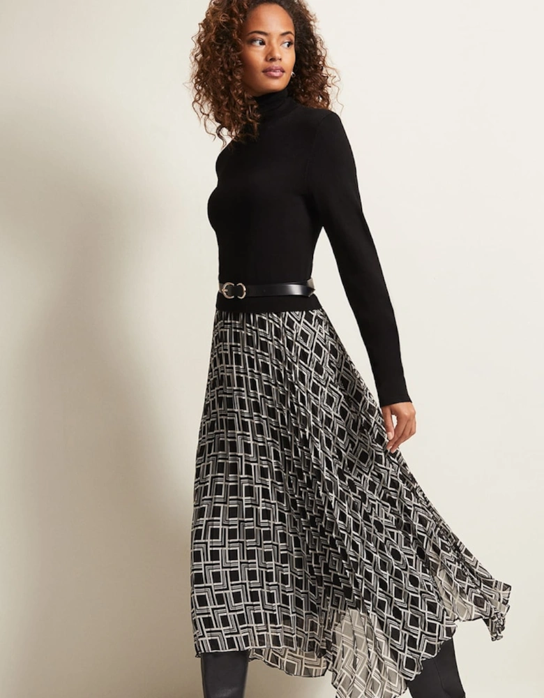 Carle Fine Knit Geometric Dress