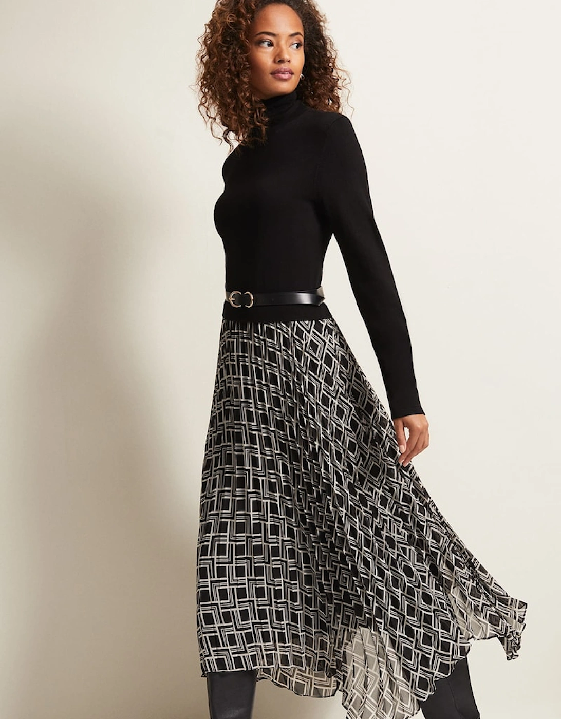 Carle Fine Knit Geometric Dress, 7 of 6