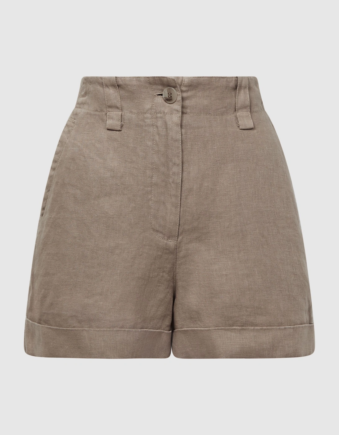 Linen High Rise Garment Dyed Shorts, 2 of 1