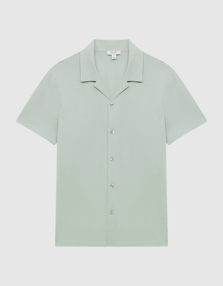 Mercerised Cotton Jersey Cuban Collar Shirt