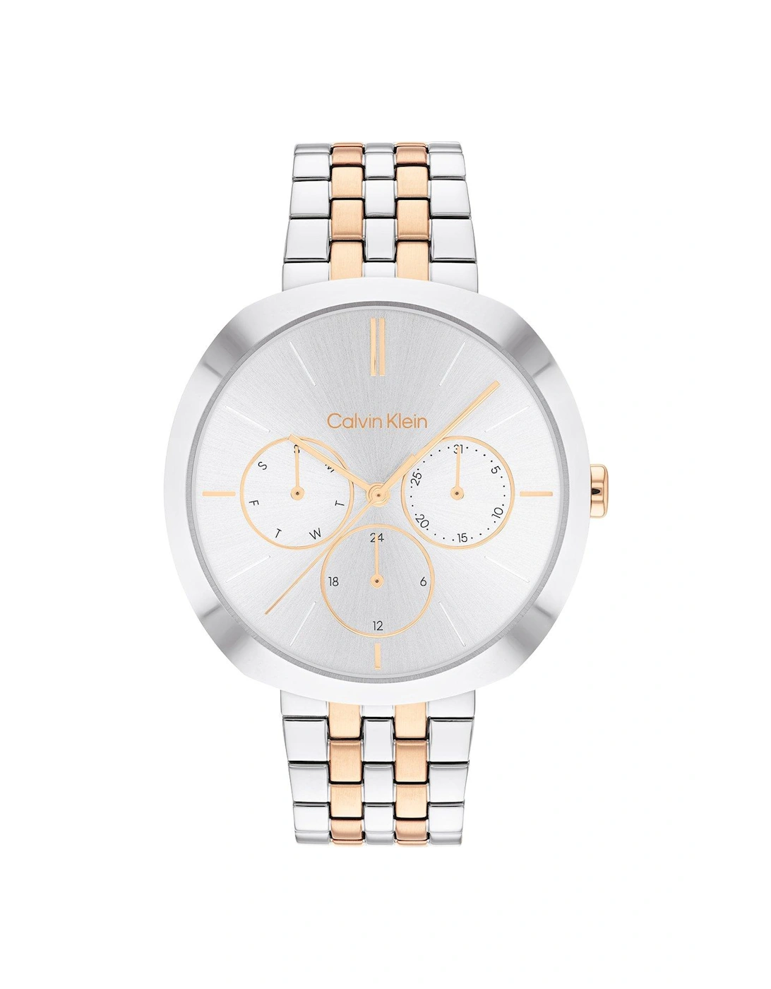Women's two tone stainless steel and gold plate bracelet watch, 2 of 1
