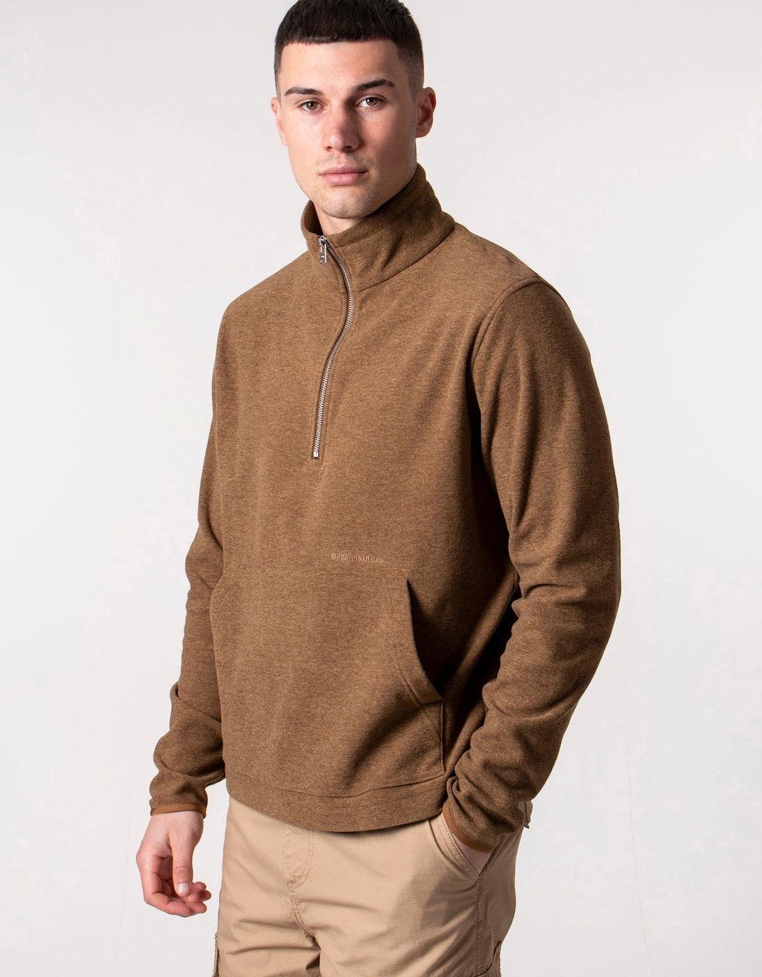 Relaxed Fit Frederik Fleece Half Zip Sweatshirt