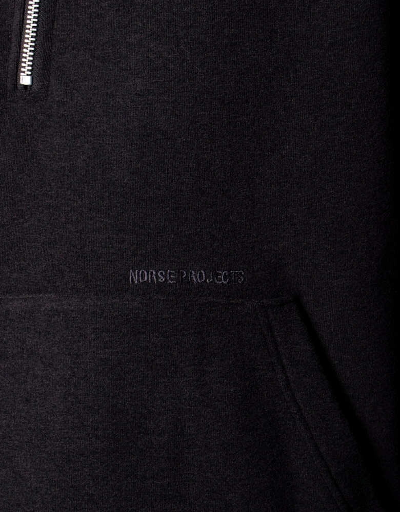 Relaxed Fit Frederik Fleece Half Zip Sweatshirt
