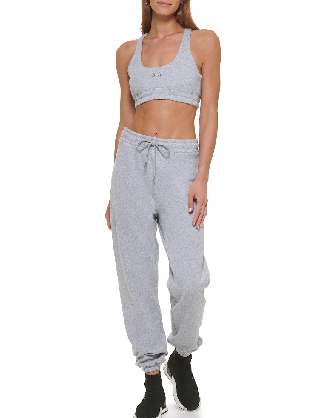 Sport Logo Fleece Cuffed Joggers - Grey Heather