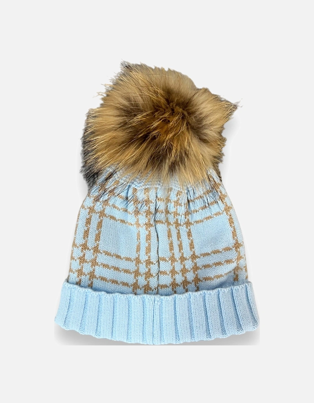 Blue Fur Pull On Hat