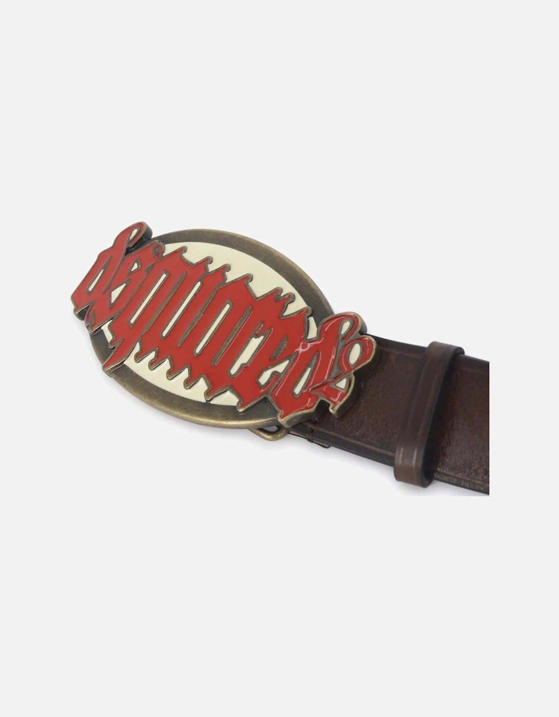 Oversize Buckle Belt Brown