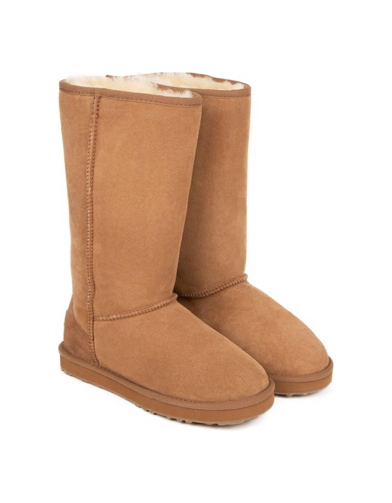 Ladies Tall Classic Sheepskin Boot - Chestnut