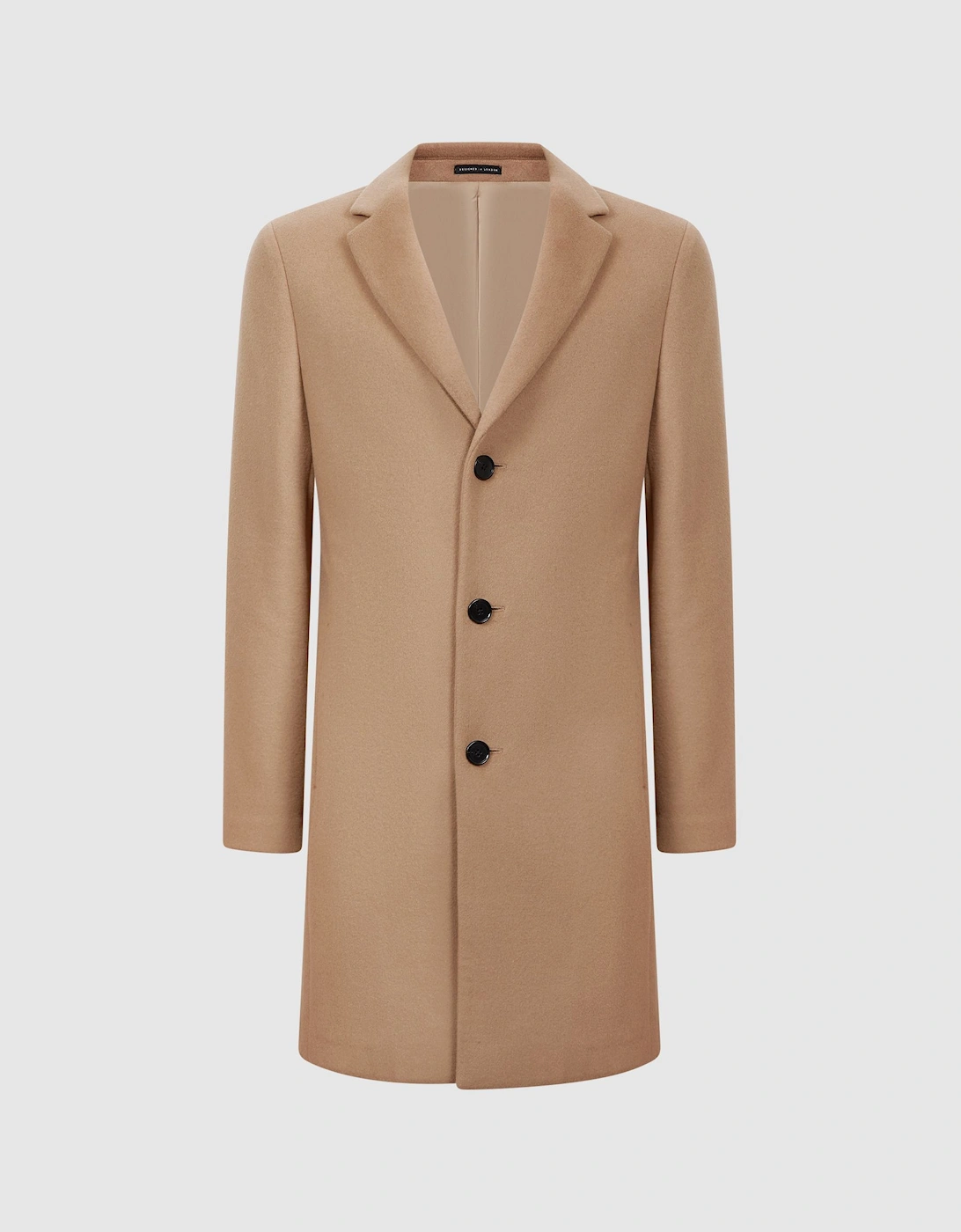 Wool Blend Single Breasted Epsom Overcoat, 2 of 1