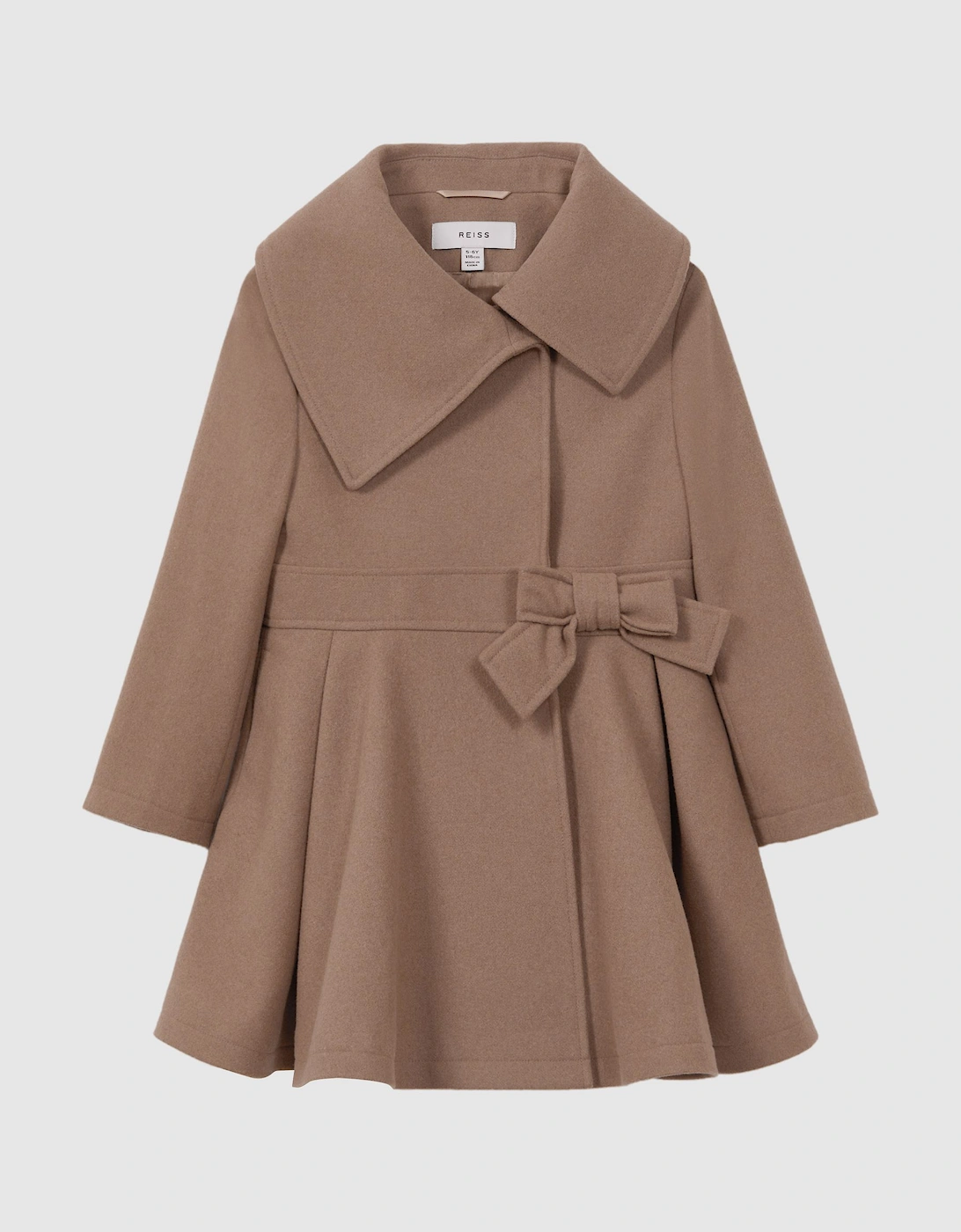 Wool Pleated Bow Coat, 2 of 1