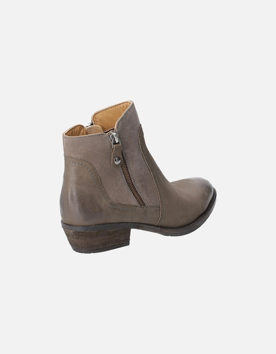 Womens/Ladies Leather Isla Zip Up Ankle Boot
