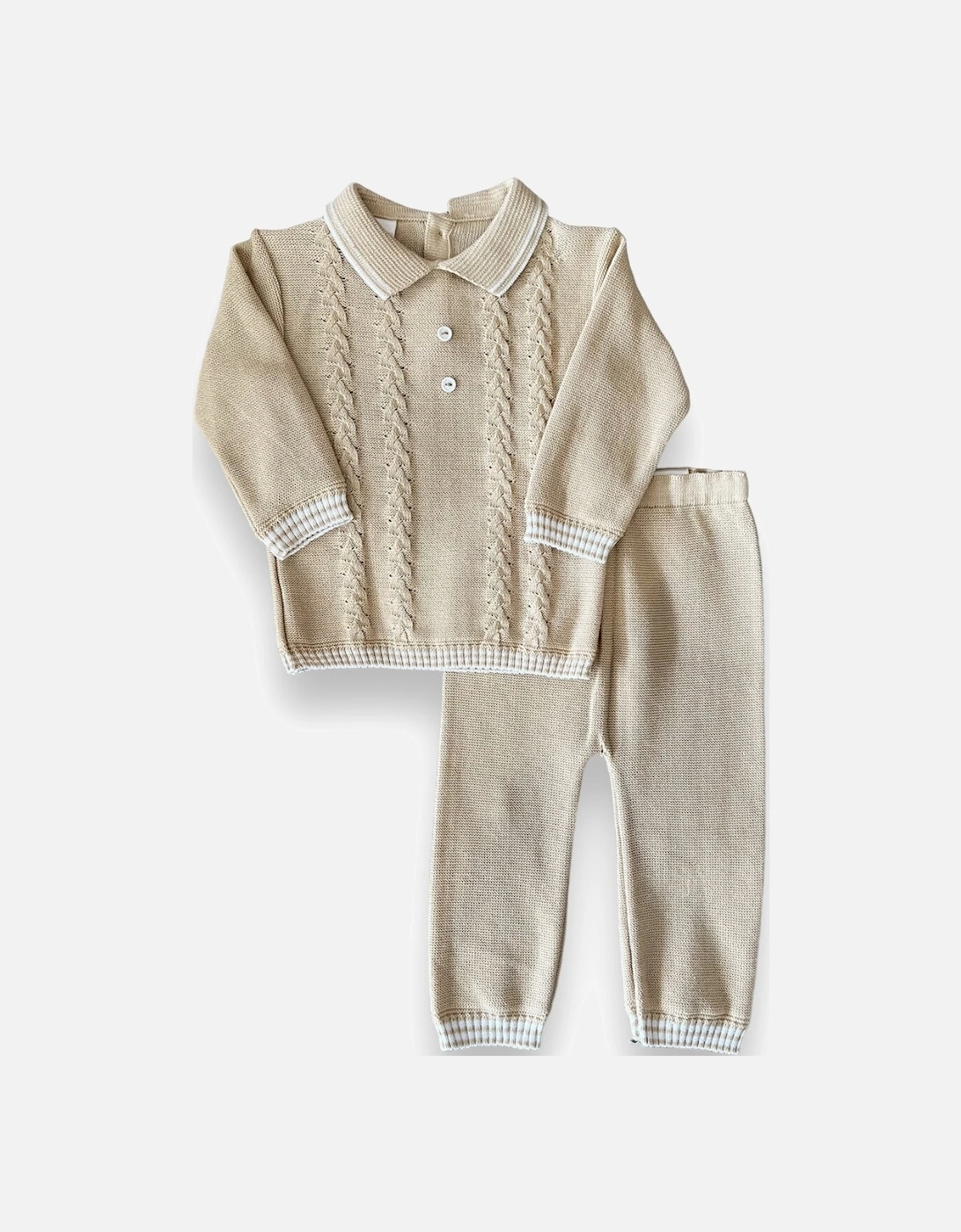 Sand Knit Trouser Set, 3 of 2