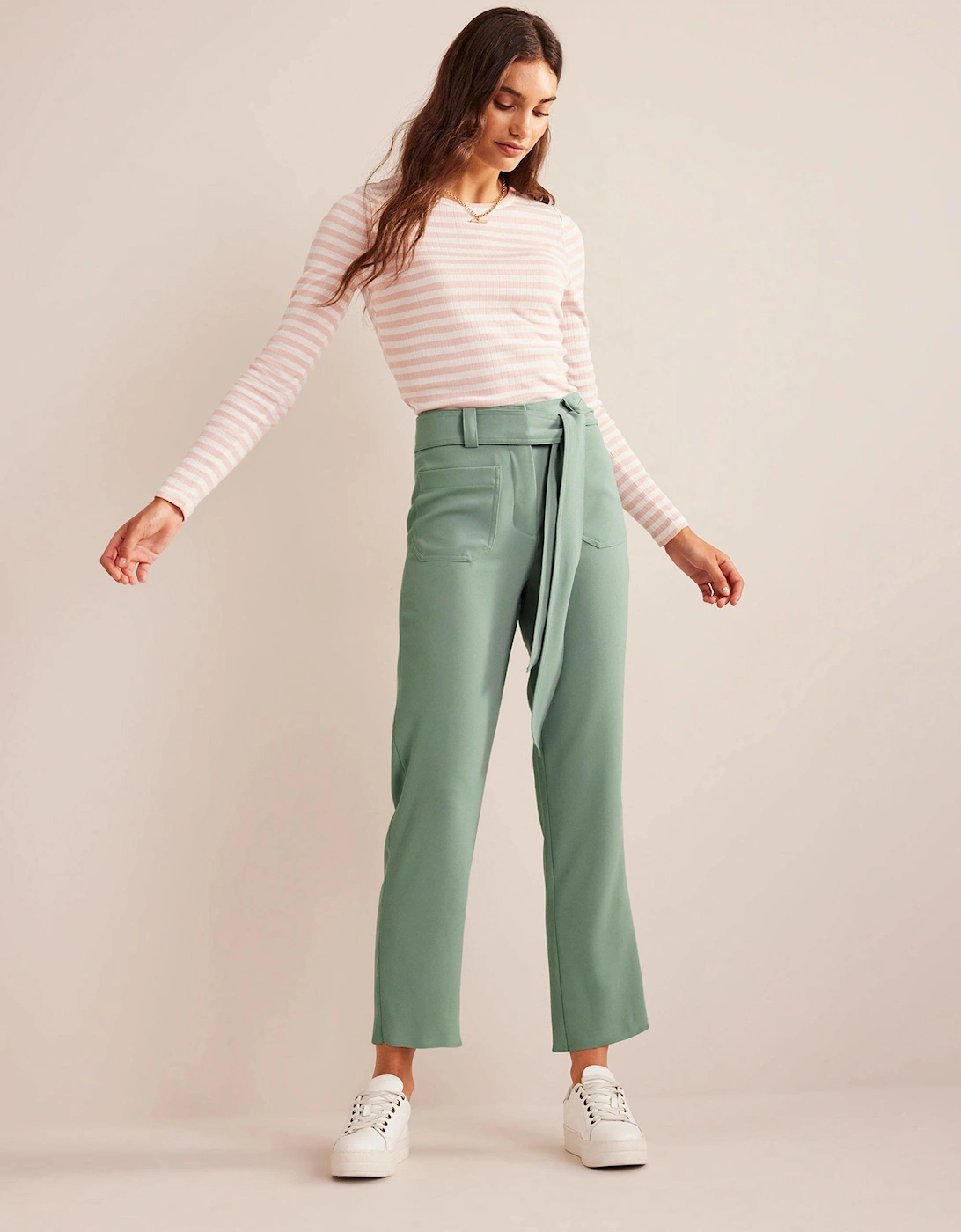 Tie-Waist Tapered Trousers, 8 of 7