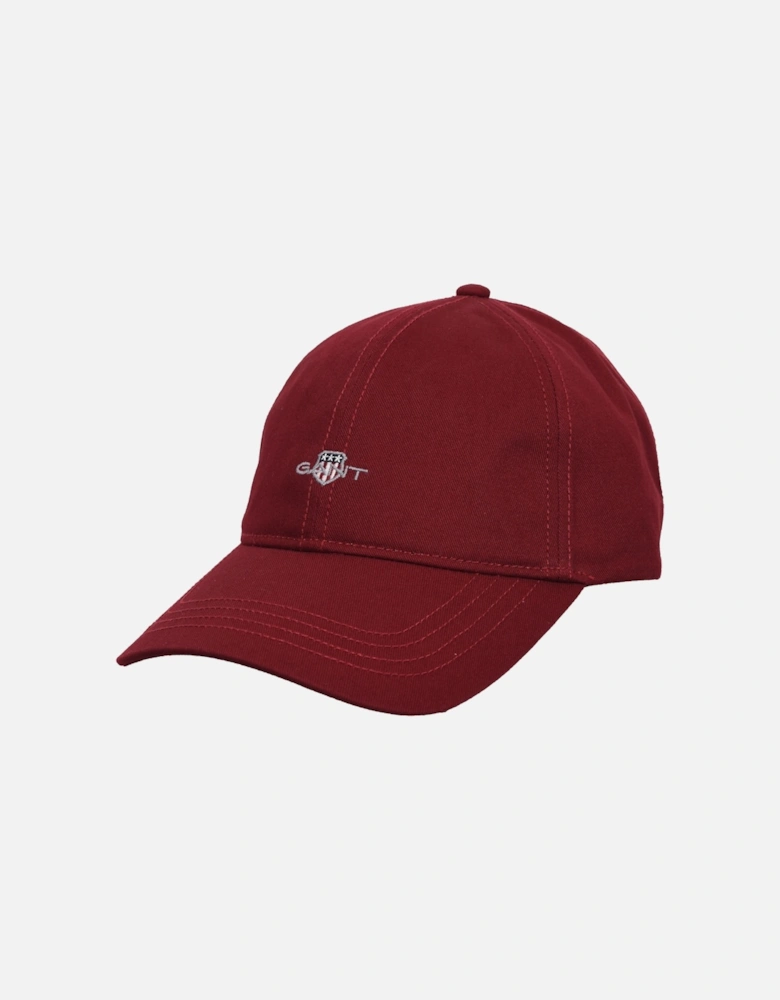 Shield Base Ball Cap Plumped Red