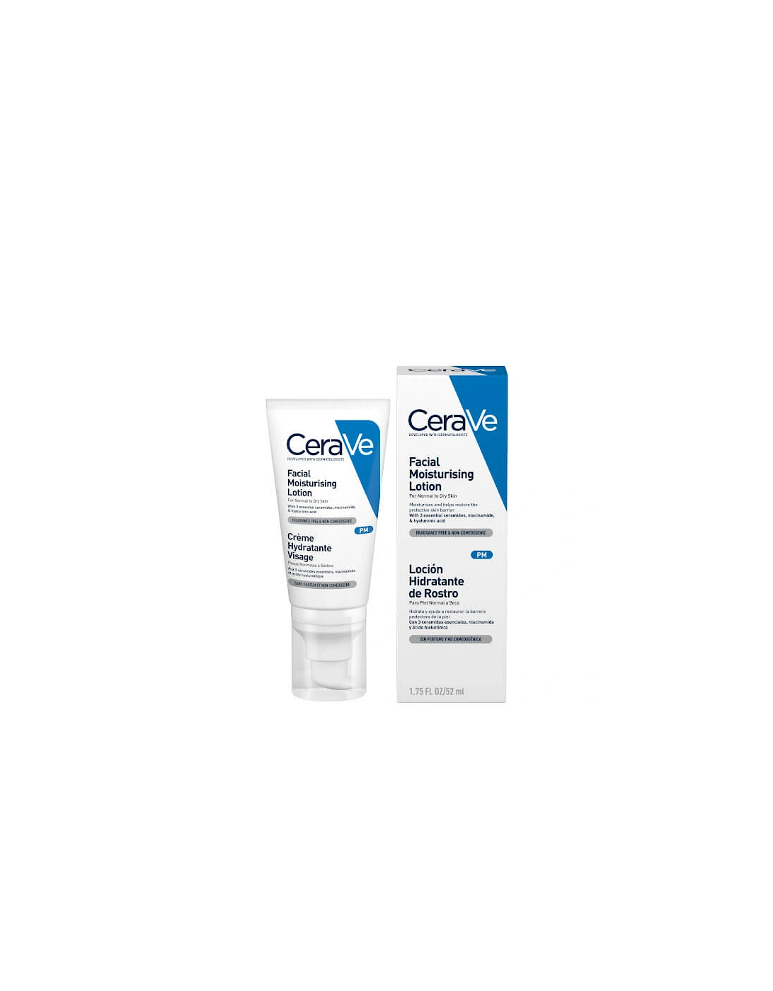 PM Facial Moisturising Lotion with Ceramides for Normal to Dry Skin 52ml - CeraVe, 2 of 1
