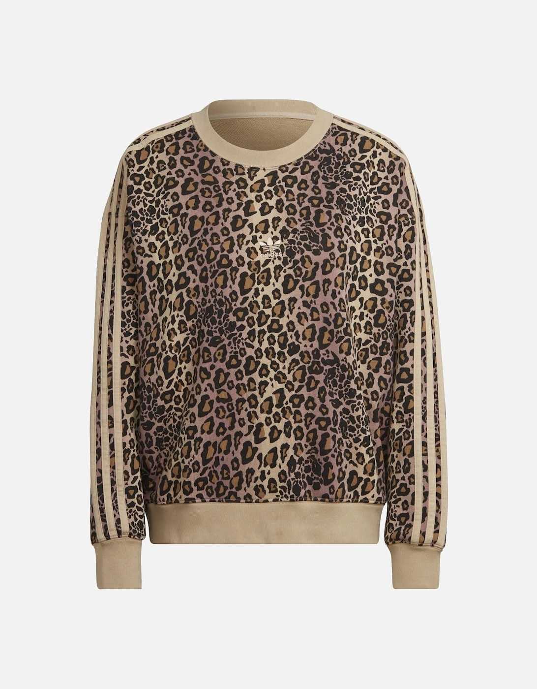 Womens Leopard Print Crew Sweatshirt, 7 of 6