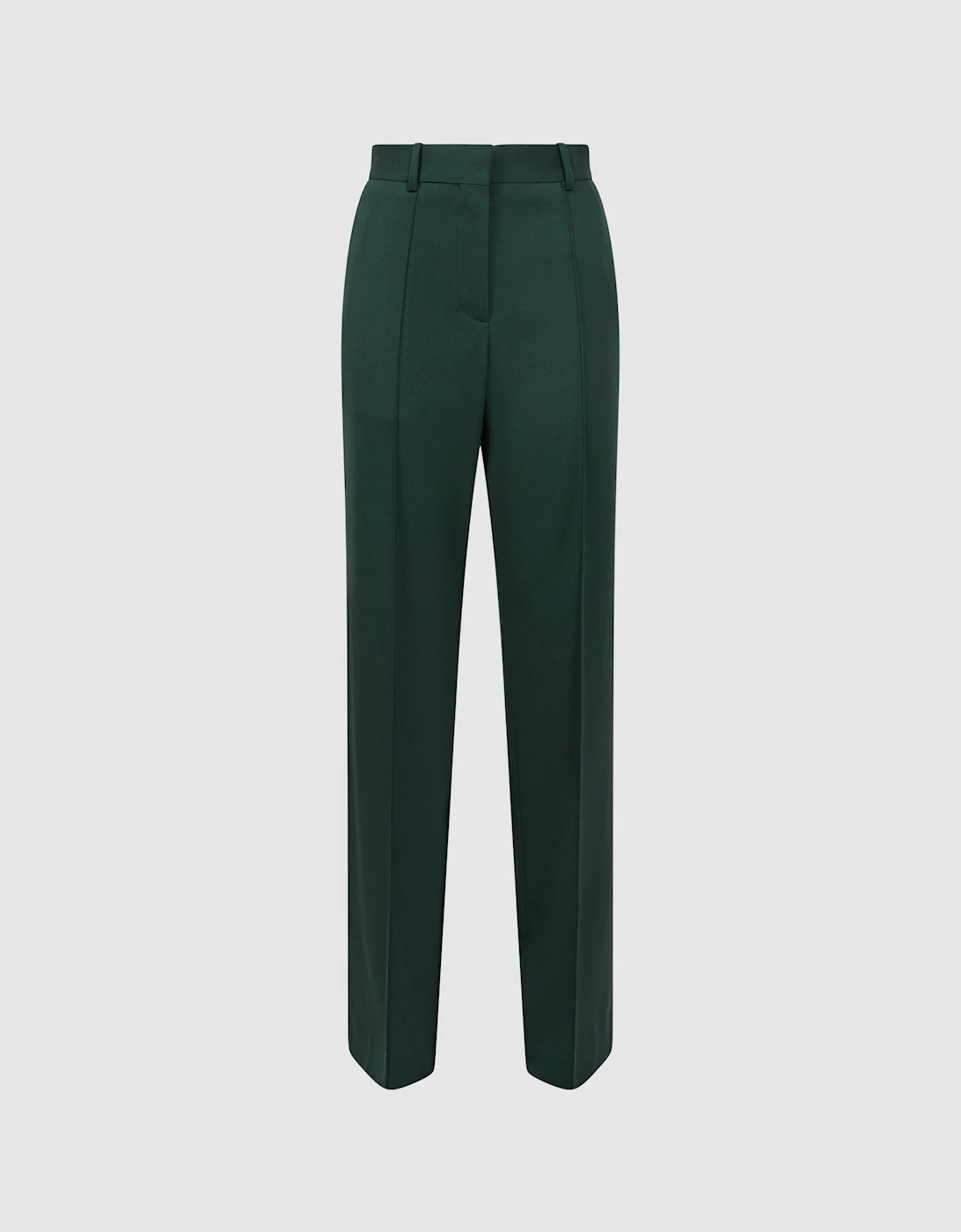 Wide Leg Wool Blend Mid Rise Suit Trousers, 2 of 1