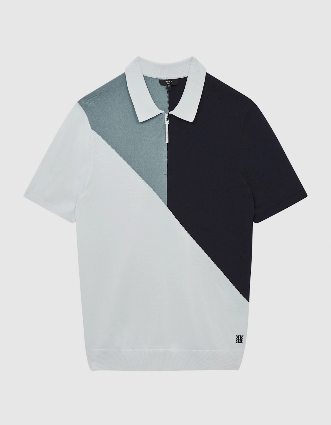 Golf Colourblock Half Zip Polo T-Shirt, 2 of 1