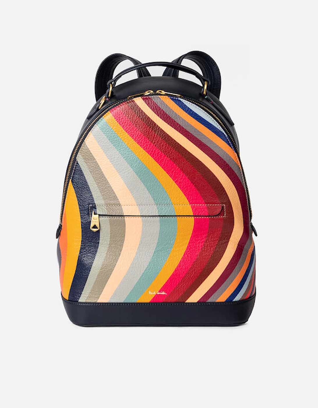 Swirl Striped Leather Backpack, 2 of 1