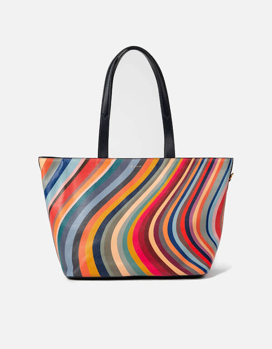 Swirl Striped Leather Tote Bag, 2 of 1