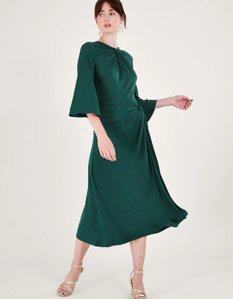 Ruched Jersey Dress - Green