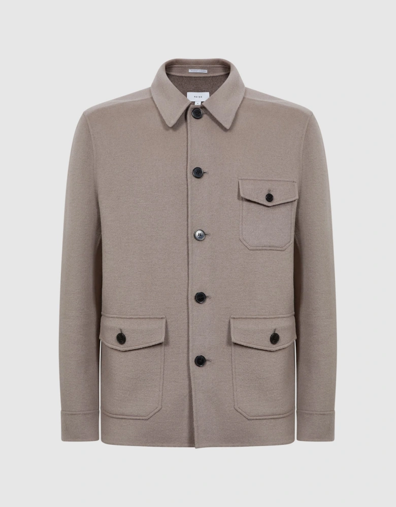Wool Button Through Jacket
