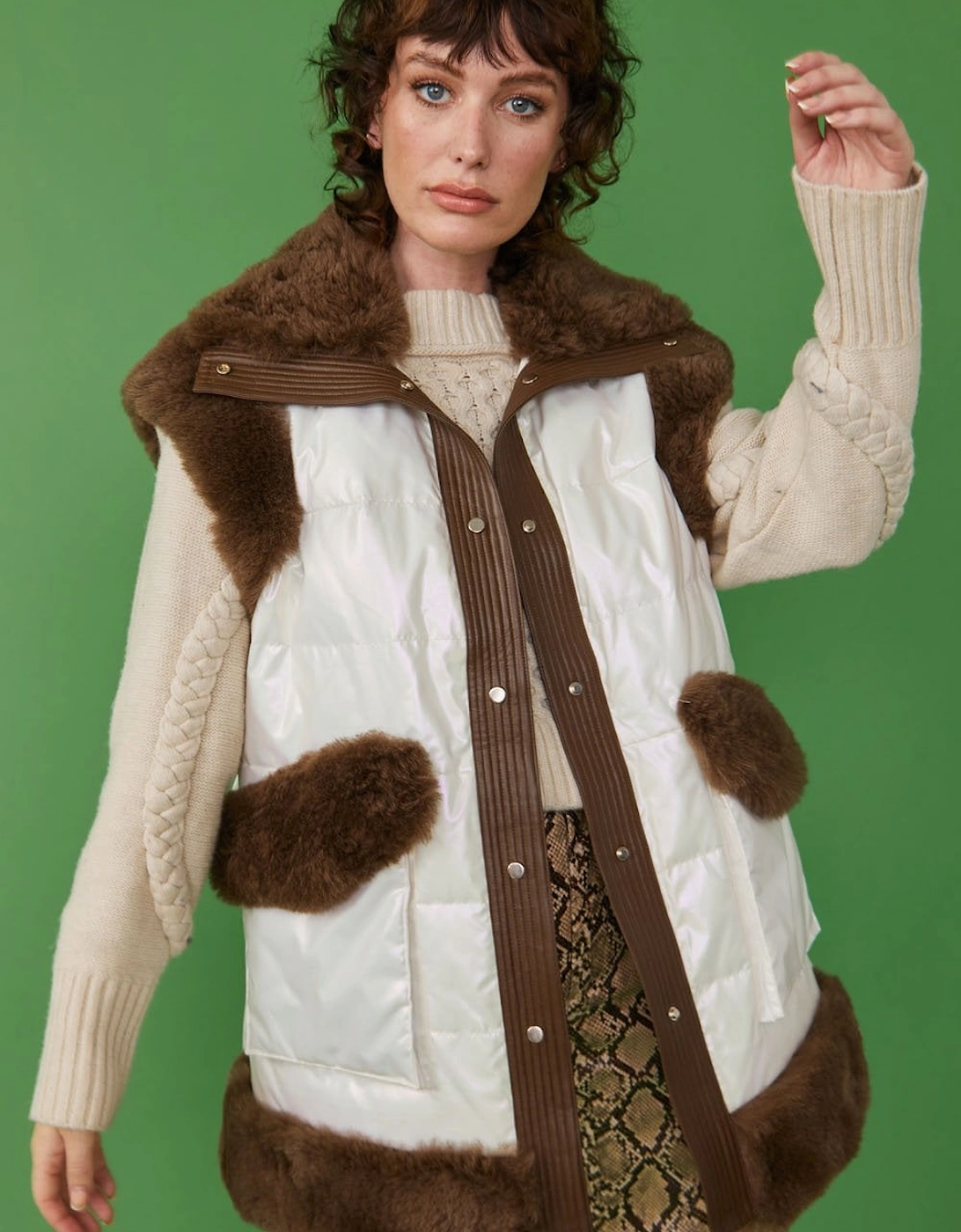 Limited Edition Oversized Shearling Gilet