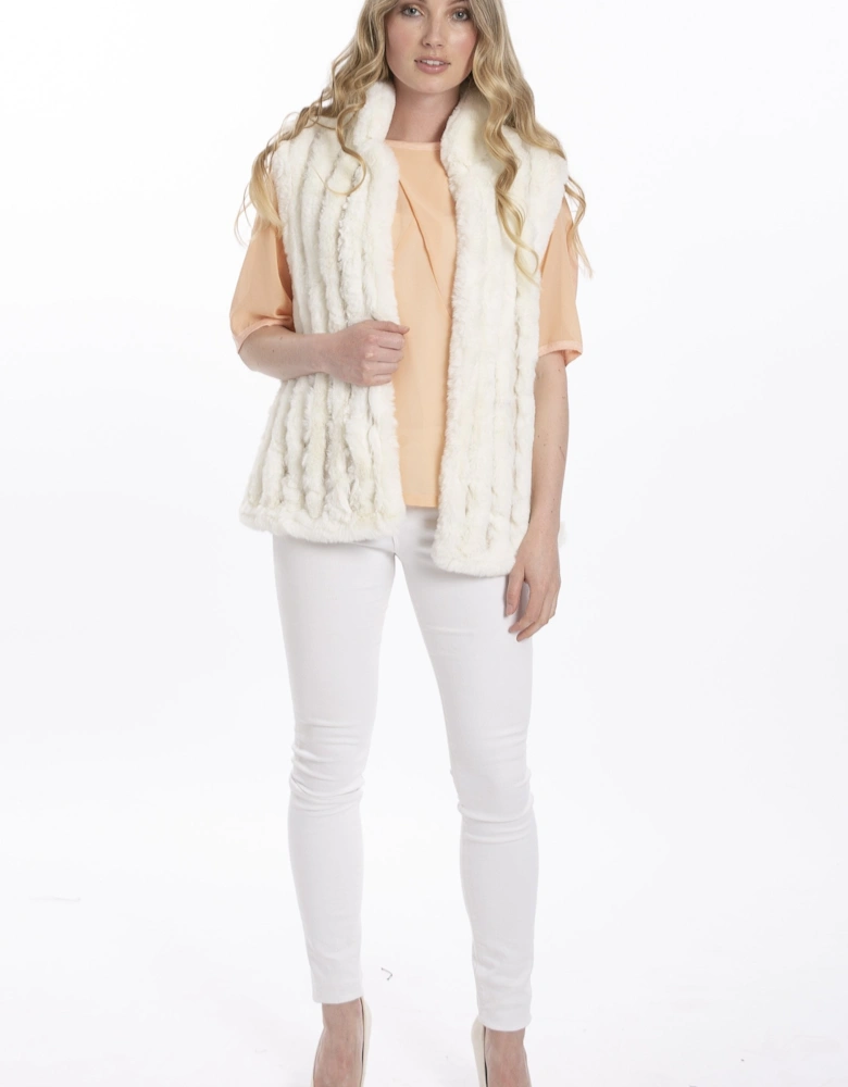 Cream Faux Fur Gilet