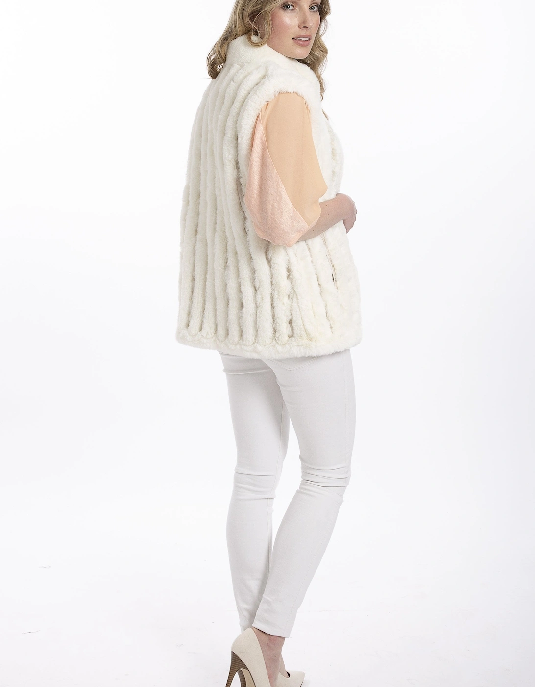 Cream Faux Fur Gilet