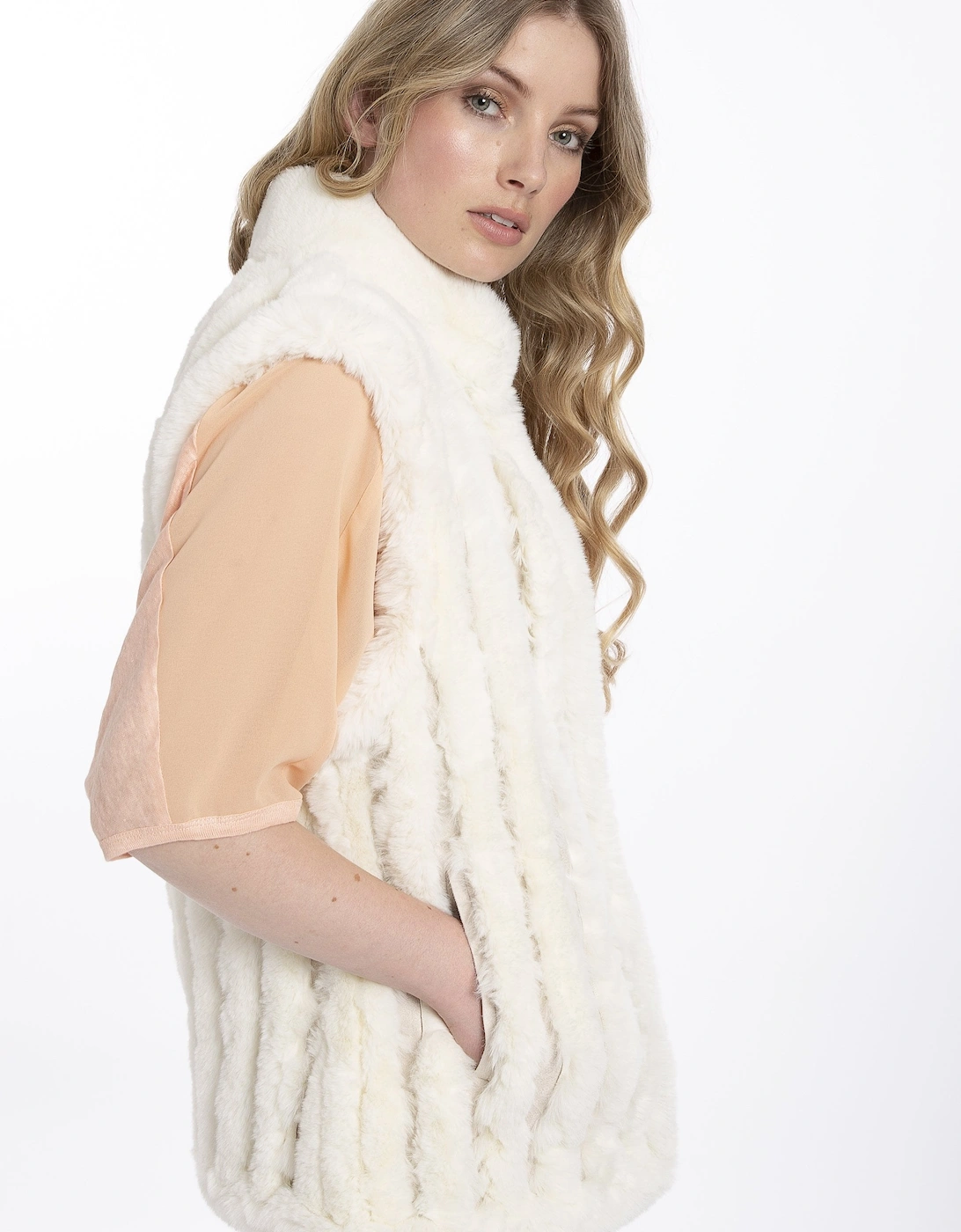 Cream Faux Fur Gilet