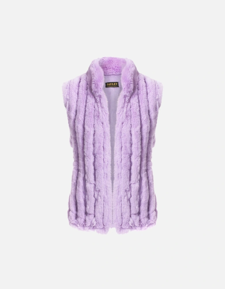 Purple Faux Fur Gilet