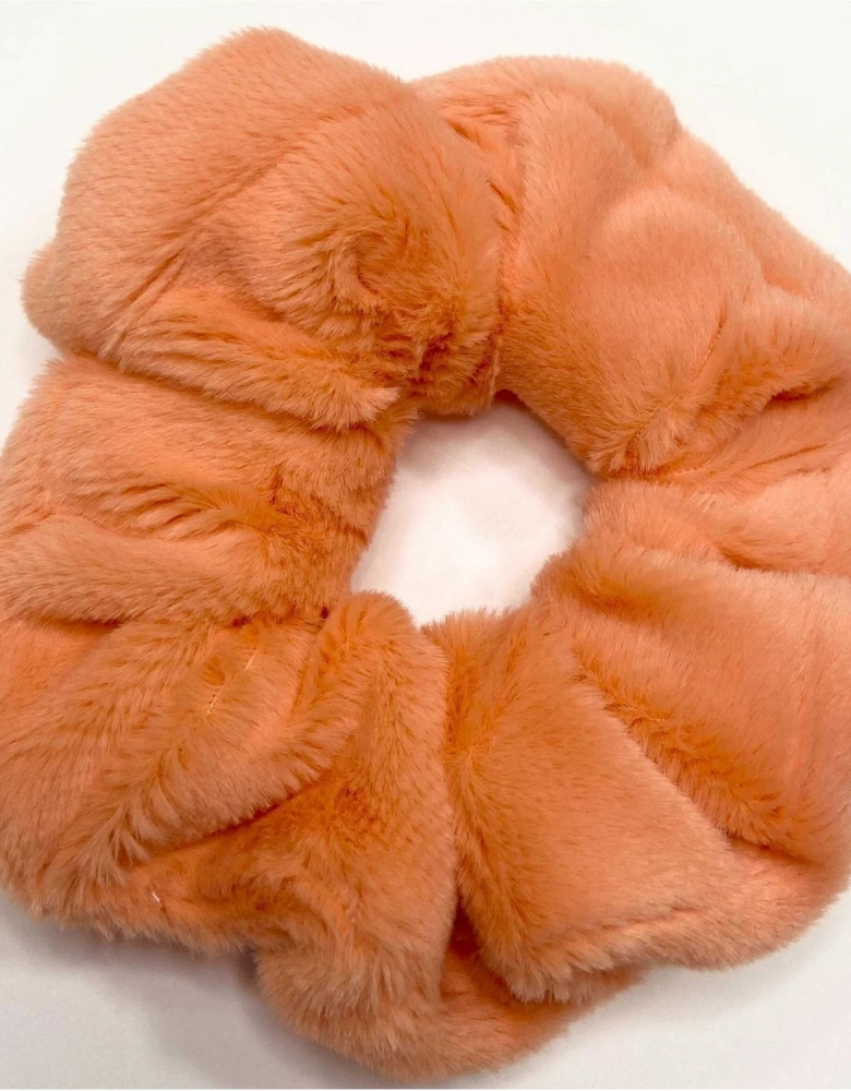 Orange Faux Fur Scrunchie